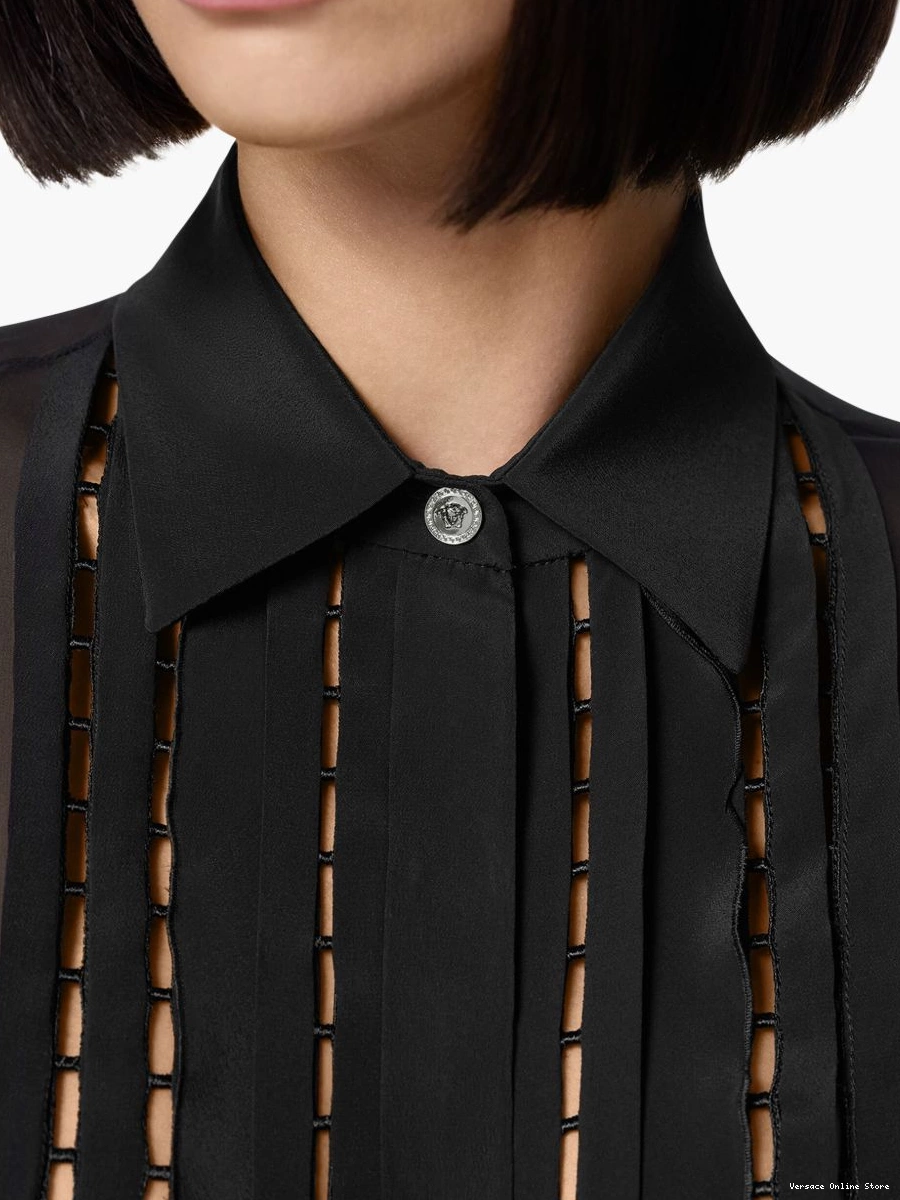 Affordable silk Versace Women Lavallire shirt 0820